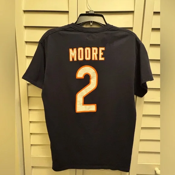 Chicago Bears T-Shirt DJ Moore #2 NFL Team Apparel Men Medium Navy Blue Football - Picture 4 of 8